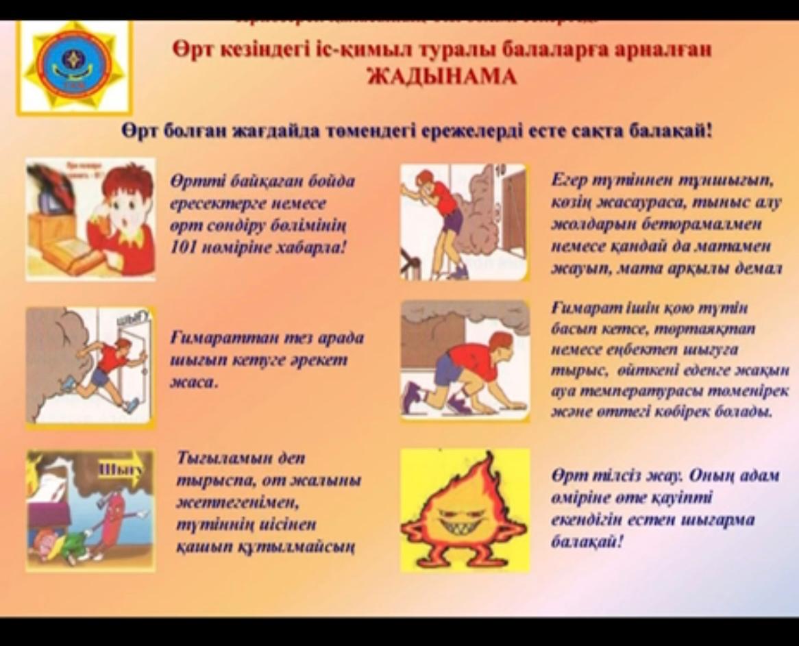 Тақырыбы: «Өрт қауіпті»
